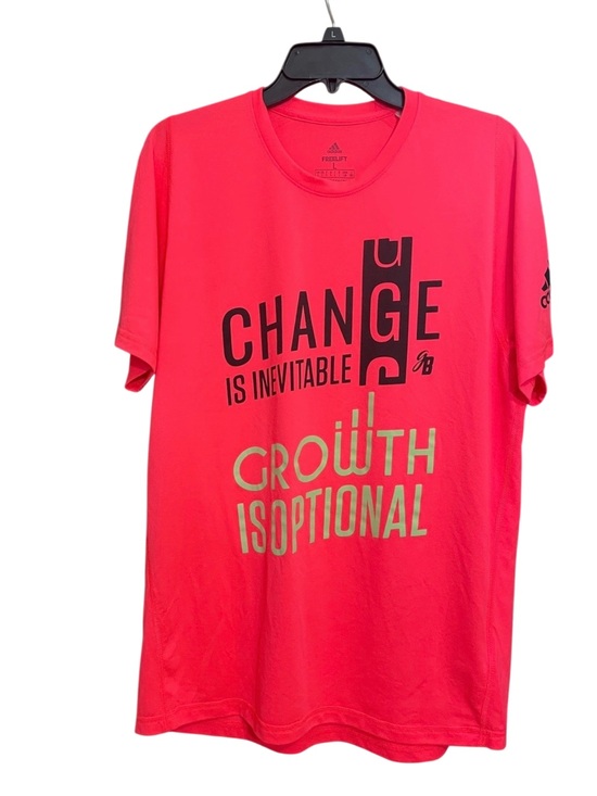 adidas Other - Adidas Mens L Neon Pink Graphic Motivational T Shirt
